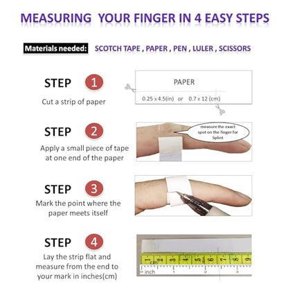 Soft Home 6 Pack Oval Finger Splints Waterproof Finger Splint for Arthritis, Trigger Finger,Mallet Fingers - Trigger Finger splints For Thumb, Index, Middle, Pinky or Ring Finger (1,2,3,4,5,6) - size: 1,2,3,4,5,6