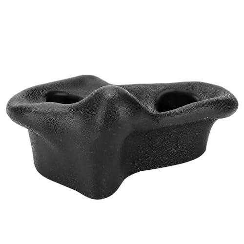 RiToEasysports Rock Climbing Holds, PE Rock Wall Hold Set 12PCS with Screws and Wrench, Ergonomic Grip, 80kg Capacity, 12.5 X 10cm for Indoor Outdoor Kids Adults Training - color: Black
