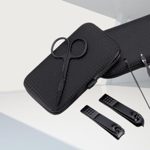 Manicure Set Personal Care Nail Clipper Kit Professional Manicure Pedicure Set Mens Accessories Personal Care Nail Grooming Present for Men Husband Boyfriend Parent, Black - color: Black