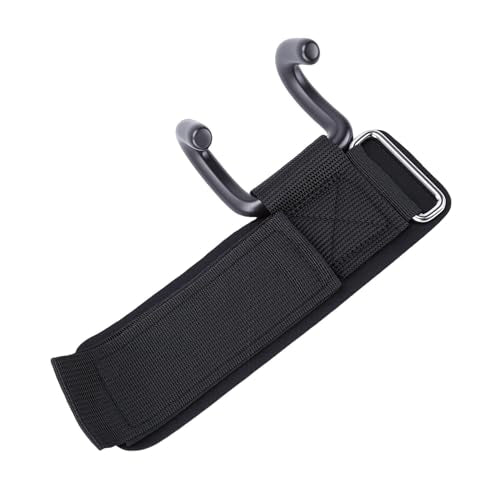 Keenso Weight Lifting Hook, 330lbs Load Bearing Fitness Wrist Strap, Adjustable Hand Grip Support for Deadlift Pull Up, with Rubber Dipped Metal Hook