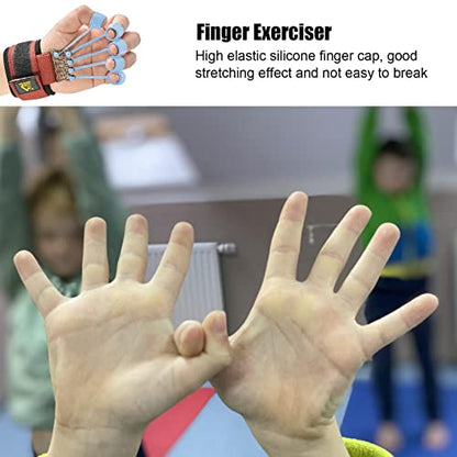 Elastic Silicone Finger Strengthener, 5 Hand Exerciser, Recovery Physical Equipment Workout Extension, Hand Grip Trainer Strength Stretching Rehabilitation - size: 40 lbs 5 finger cots