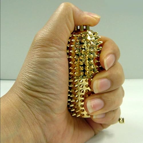 Hand Acupressure Ball with Storage Pouch, Palm Roller for Grip Strength, Finger Exercise, and Stress Relief Massage_Size for 1.18 x 2.75 inches (3x7cm)