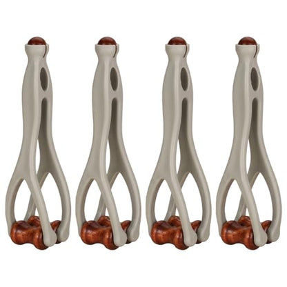 4 Finger Massager Roller, Arthritis Finger Massager,Finger Massage Tool for Hand Therapy, Wooden and Plastic Construction with Ergonomic Design