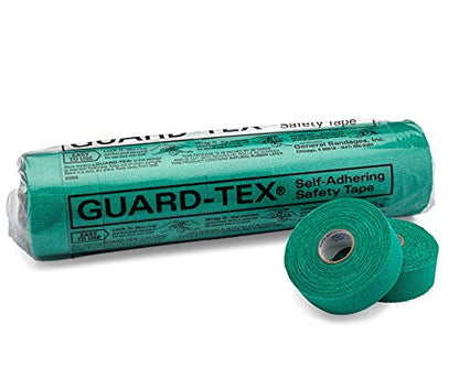 Guard-Tex® Green Finger Tape 1 in Self-Adhering Cotton Gauze for Trades — No Adhesive No Residue Skin Protection and Tool Grip — 12 Rolls x 90 ft — Made in USA Since 1935 - color: Green, size: 1 Inch