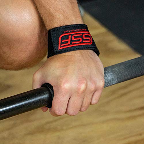 Serious Steel Fitness 1.5 to 1.75 inches wide Lifting Straps | Olympic Weightlifting Strap | Olympic Pulling Straps | Deadlift Strap | Axle Strap - color: Traditional - Cotton