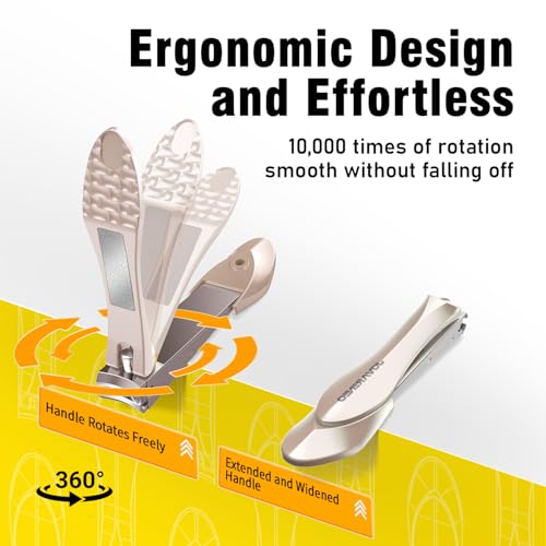 Nail Clipper Set,Premium Stainless Steel Fingernail and Toenail Clipper Cutters with Nail File and Catcher, Sharp Effortless Nail Clippers Tools for Men & Women - size: Gold 2Pcs