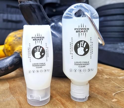 Clear Liquid Chalk, Non Sticky Grip Enhancer, Dry Hands, Transparent Liquid Chalk, Anti-Slip Solution, Dry Grip for Tennis, Golf, Pole Dancing, Gaming, and All Sports - size: 59+30ML