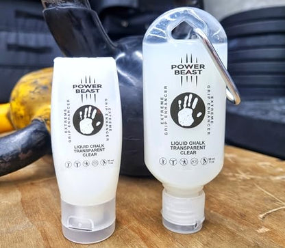 Clear Liquid Chalk, Non Sticky Grip Enhancer, Dry Hands, Transparent Liquid Chalk, Anti-Slip Solution, Dry Grip for Tennis, Golf, Pole Dancing, Gaming, and All Sports - size: 59+30ML