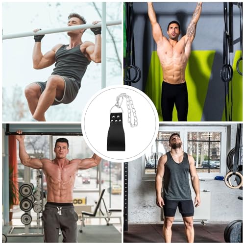 Weighted Dip Belt for Men with Heavy-duty Iron Chain and Carabiner, Strength Training Weight Attachment Belt for Pull-ups, Weightlifting, and Back Muscle Workouts