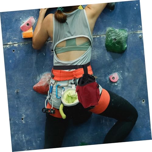 Toyvian Unique Chalk Bag with Closure and Zipper Storage Pockets for Bouldering Rock Climbing and Gymnastics Design for Secure Gear Storage
