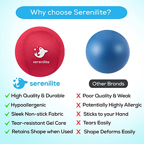 Serenilite Stress Balls for Adults, Squeeze Ball for Hand Therapy, Stress Ball, Hand Exercisers for Therapy & Grip Strengthening, Physical Therapy Balls, Hand Grip Strengthener. - color: Rose