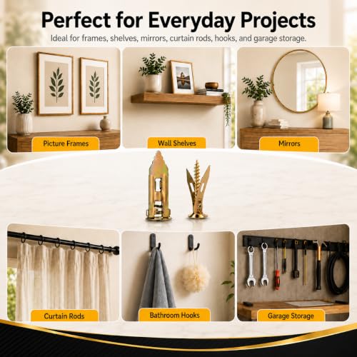 Jyphorixal 160 PCS Self Drilling Drywall Anchors with Screws Kit, Heavy Duty Metal Wall Anchors for Drywall, Sheetrock Anchors 0.47x1.18inch with Screws, No Drill Dry Wall Anchors and Screws Kit - size: 160Pcs 0.47X1.18inch