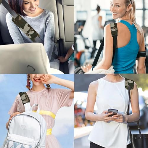 Ultra Thick & Breathable Universal Shoulder Pad Cushion for Bag - Long & Comfort - color: Camouflage Green