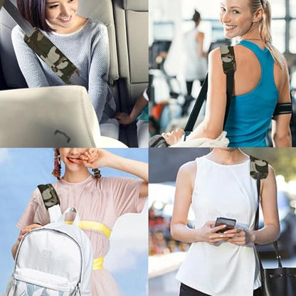 Ultra Thick & Breathable Universal Shoulder Pad Cushion for Bag - Long & Comfort - color: Camouflage Green