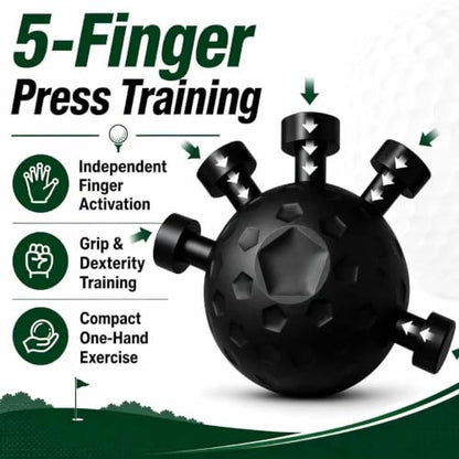 Hand Grip Ball Strengthener — Ergonomic Finger & Forearm Exerciser for Strength Training, Rehabilitation & Stress Relief, Adjustable Fit, Ideal for Guitarists, Climbers & Athletes