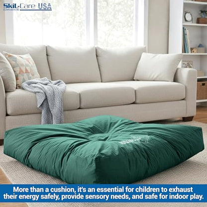 Skil-Care Crash Pads for Kids Sensory, High-Density Foam Crash Mat, Nylon | Water-Resistant Cover Crash Pads with Mesh Vents from 3x4ft to 8x8ft for Daily Use in Sensory Rooms, Schools, Clinics, Home - size: 3x4 Feet
