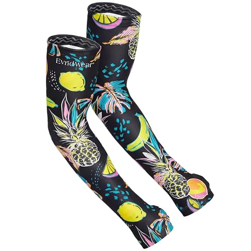 Evridwear Gardening Sleeves,UV Protection Cooling Arm Sleeve Women Men | UPF 50+ UV Sun Protection,Scratch Resistant Cover,for Farming,Driving,Outdoor - color: Tropical Fruits, size: XX-Large