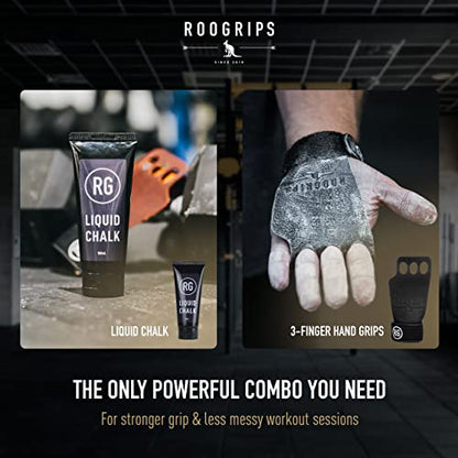 RooGrips Liquid Chalk Grip Enhancer - Hand Chalk for Weightlifting, Gymnastics & Workout - No-Mess, Long-Lasting, Quick-Dry Gym Chalk for Hand Grips & Sweaty Palms - 100ml Premium Climbing Chalk.