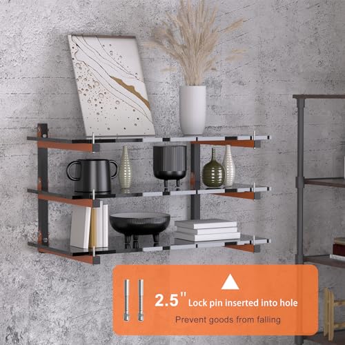 Riciakik Lumber Rack Wall Mount, Lumber Storage Rack, Heavy Duty Wood Storage Racks with 6-Level System, 720 lb Sturdy Garage Wood Organizer, Orange Lumber Metal Racks for Indoor and Outdoor (4 PACK) - style: A– 4 Pack, 6-Tier