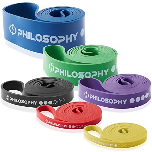 Philosophy Gym Pull Up Assist Band - Resistance Power Loop Exercise Band - style: 6 Piece