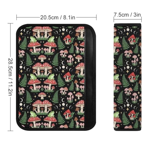 1 Pair Frog Mushroom Art Seat Belt Shoulder Pad Soft Padded Seat Belt Cushion for Adult Use, Stroller Pushchair High Chair, Pressure Relief - color: Pattern 1152