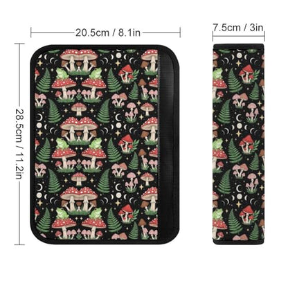 1 Pair Frog Mushroom Art Seat Belt Shoulder Pad Soft Padded Seat Belt Cushion for Adult Use, Stroller Pushchair High Chair, Pressure Relief - color: Pattern 1152