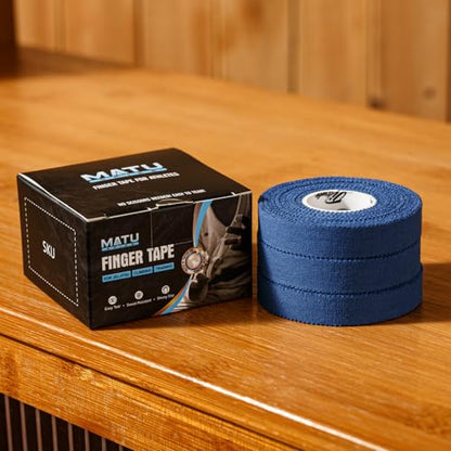Jiu Jitsu Tape - Strong Athletic Finger Tape, 1/2" x 32.8' - Protect Fingers and Toes in MMA, Judo, Wrestling, Martial Arts, Rock Climbing - color: C: Blue