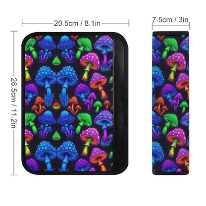 Universal Soft and Comfortable Seat Belt Cover for Adults and Children, Most Cars, 2 Pack Trippy Mushrooms Seat Belt Covers Cushion Neck and Shoulder Support - color: Pattern 775