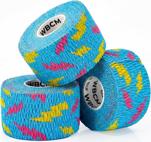 WARM BODY COLD MIND Lifting Thumb Tape for Weightlifting |1.5" x 20.6ft| - Hook Grip Tape for Gym, Powerlifting, Deadlift, Weight Lifting, Athletic Finger Wrap - color: Blue Thunder, size: 3 Rolls