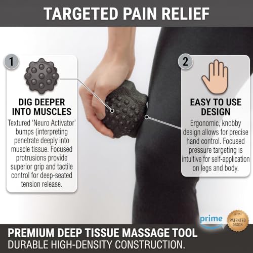 Rollga ACTIVATOR - Massage Ball for Myofascial Release & Trigger Points | Patented Design Relieves Headaches, Neck Tension, & Plantar Fasciitis Through Deep Tissue Trigger Point Release