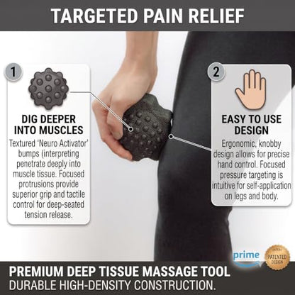 Rollga ACTIVATOR - Massage Ball for Myofascial Release & Trigger Points | Patented Design Relieves Headaches, Neck Tension, & Plantar Fasciitis Through Deep Tissue Trigger Point Release