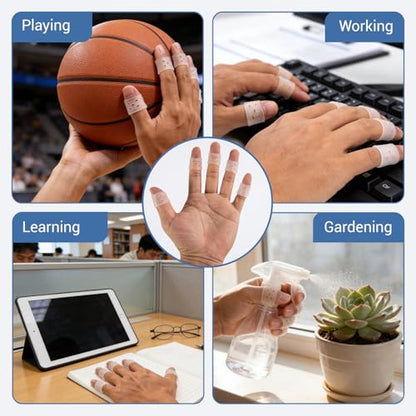 Silicone Finger Callus Protectors, Anti-Skin Picking Prevention Finger Cot Covers, Finger Caps for Dermatillomania & Cuticle, Reusable for Writing Sports & DIY Activites,10 Pcs | stop nail biting