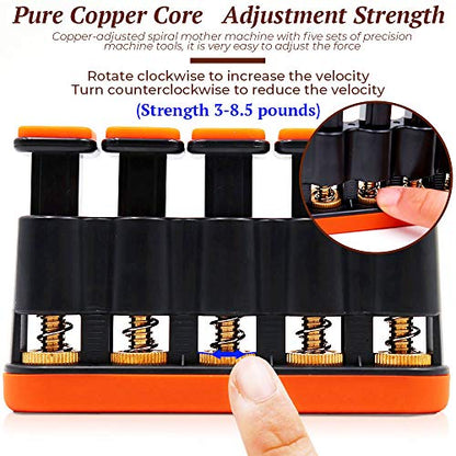 DILIMI Finger Strengthener, Guitar Beginner Exercier, Finger Trainer, Hand Grip Strength Trainer for Athletes,Musicians - color: Orange