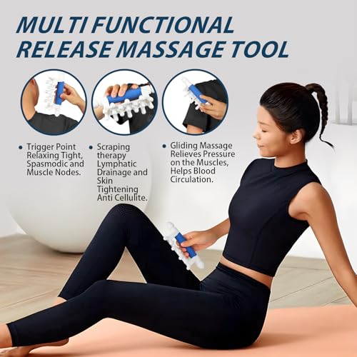 Fascia Massage Tool Blaster for Cellulite - Trigger Points - Muscle Relaxation,Handheld Myofascial Release Tool for Every Part of The Body - color: Blue