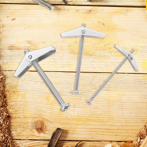Tofficu 18pcs Hollow Wall Expansion Nut Anchor Set with Screws, Threaded Inserts for Drywall and Hollow Doors, Iron Sheet Fixing Hardware Kit for Home Improvement