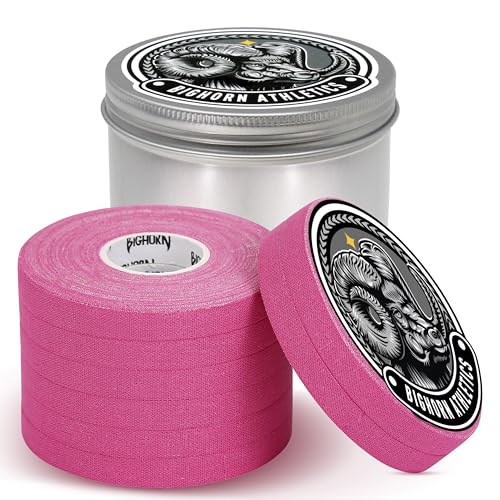 Bighorn Athletics Finger Tape with Tin Case | 8 Rolls for Superior Finger Support, Injury Protection, and Joint Stability | Ideal for Jiu-Jitsu, Climbers, & Athletic Trainers (0.3-Inch, Pink) - color: Pink, size: 0.3-Inch