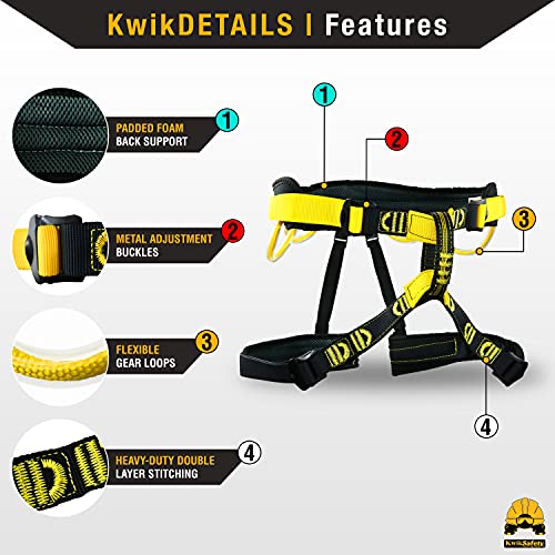 KwikSafety - Charlotte, NC - MANDRILL & CANOPY KING Climbing Harness | Half Body, Full Body | Meets EN & CE - color: 1 Pack | Half Body Harness, size: Half Harness + Tool Lanyard
