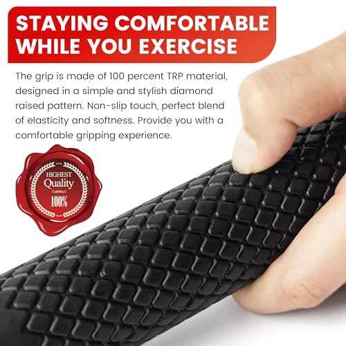 Ultra Heavy Duty Exercise Handles, Cable Handles Gym Equipment Attachment, Double D-Ring Grips, Encrypted Webbing, Red Edge Design Non-Slip Comfort Grips - color: Red
