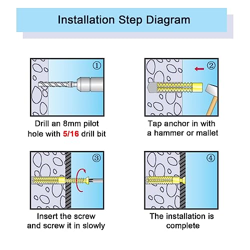 20 Pack Heavy Duty Hollow Wall Anchors with Screws, Loose Hinge Hole Repair Kits, Ideal for Concrete Wall, Hollow-Wall, Wooden Wall and Hinge Hole Repair (6x32mm) - size: 20 Pack