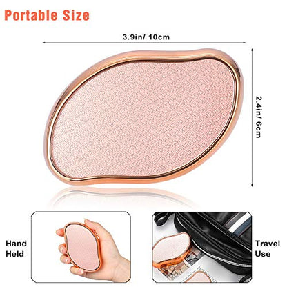 BEZOX Glass Foot File Callus Remover, Crystal Pedicure Foot Scrubber for Travel Use, Portable Handheld Sized Foot Scraper for Cracked Heel - Shinning Golden - style: Shinning Golden