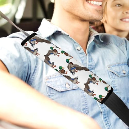 2PCS Universal Fit Car Seat Belt Pad for Kids, Most Cars, Mallard Duck White Seat Belt Cushion, Shock Absorption - color: Pattern 391