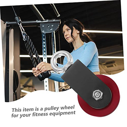 Hemoton Gym Pulley System Aluminum Alloy Cable Pulley Wheel Cable Attachment for Weight Lifting Fitness Equipment