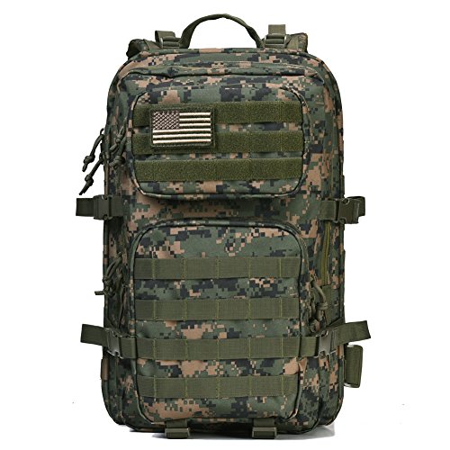 REEBOW GEAR Military Tactical Backpack Large Army 3 Day Assault Pack Molle Bag Backpacks (Woodland Camo) - color: Camo Woodland