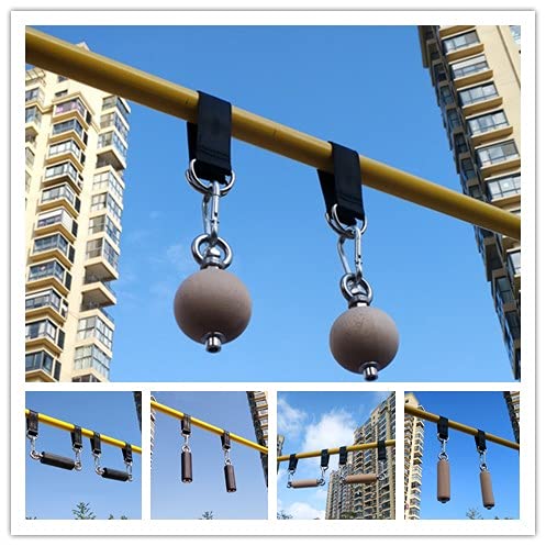 Tree Swing Strap Hanging Kit, 2 Pcs Short Straps, 9.84 inches | Hammock Straps, 2 Pcs Heavy Duty Hook Clasps, For Swing Hammocks Yoga Seat Sandbags, Gym Equipment Pulley System - color: 25cm straps with hook clasps