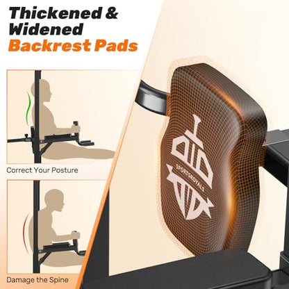Sportsroyals Power Tower Pull Up Bar Station & Adjustable Dip Bar Station