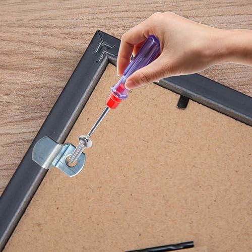 15PCS 1/2" Canvas Clips for Picture Framing, Offset Mounting Hardware with Screws for Art and Mirror Installation - size: 1/2"