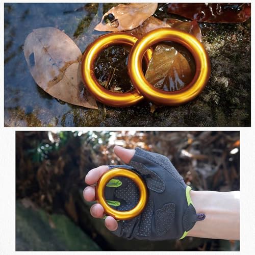 TRIWONDER Rescue Figure 8 Descender, 35kN 50kN Aluminum Rappelling Belay Gear Climbing Rigging Plate Downhill Equipment Heavy Duty - color: 52mm - 25kN Yellow