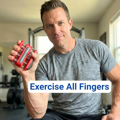 Grip Strength Trainer - Hand Strengthening Device, Forearm Strengthener, and Finger Trainer. Hand Gripper Strengthener and Guitar Finger Exerciser. - color: Max