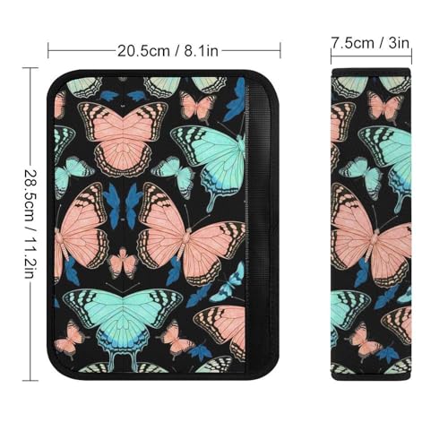 1 Pair Butterfly Animal Print Seat Belt Shoulder Pad Soft Padded Seat Belt Cushion for Adult Use, Stroller Pushchair High Chair, Pressure Relief - color: Pattern 342