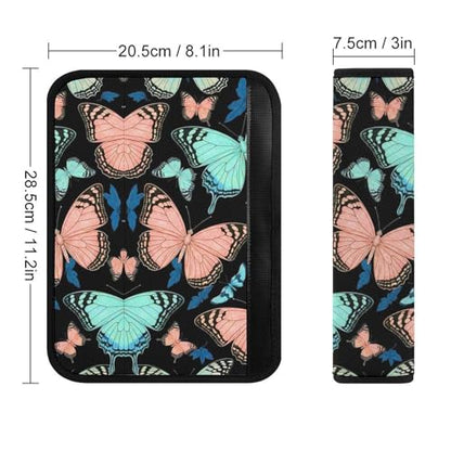 1 Pair Butterfly Animal Print Seat Belt Shoulder Pad Soft Padded Seat Belt Cushion for Adult Use, Stroller Pushchair High Chair, Pressure Relief - color: Pattern 342